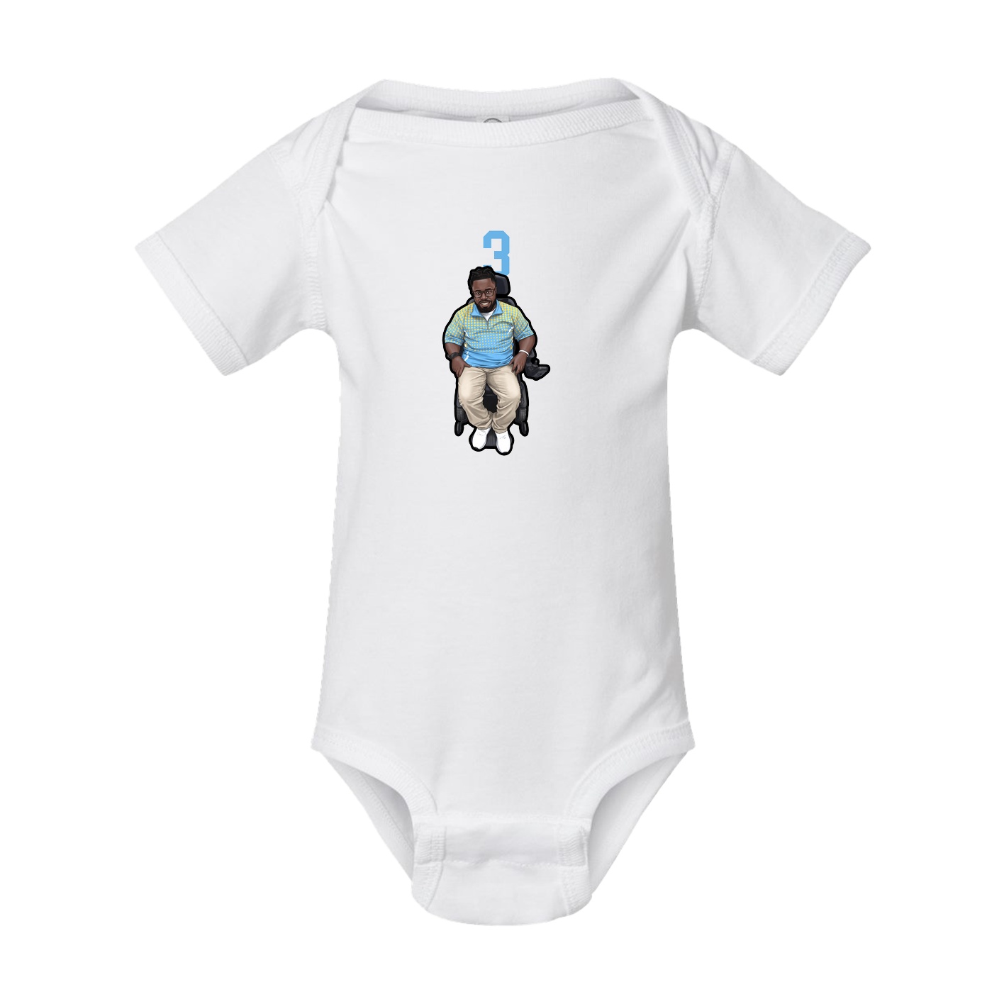 Baby Onesie — Number Top in White