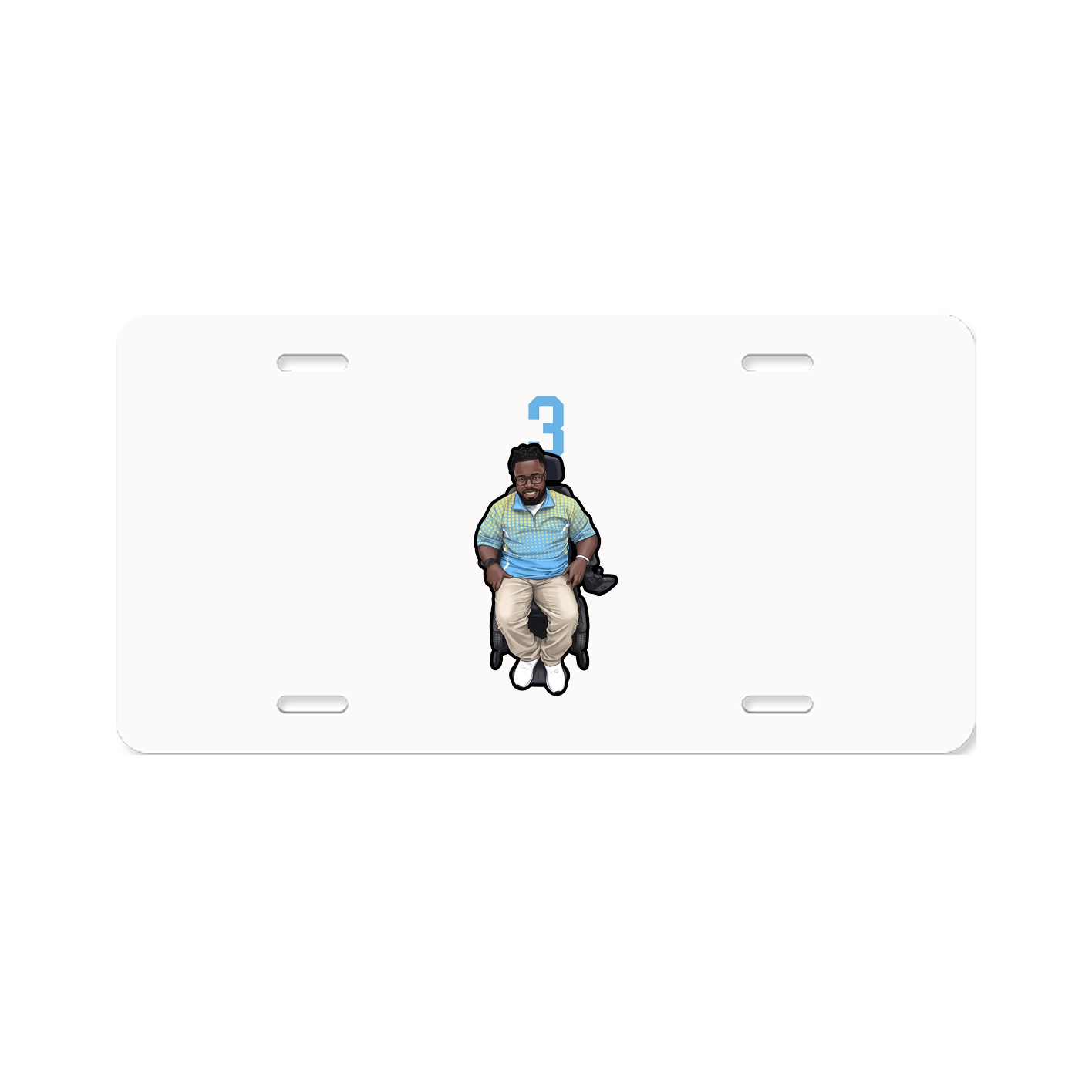 License Plate — Number Top in Classic