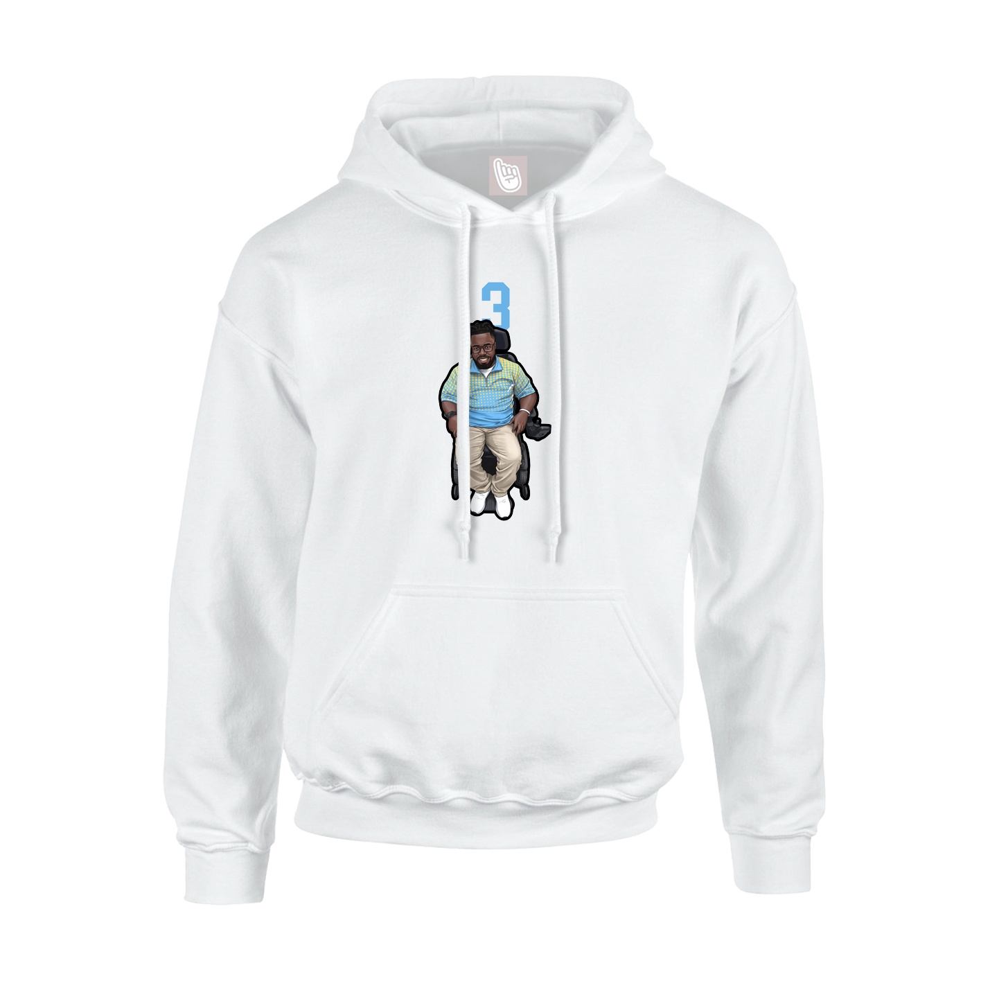 Hoodie — Number Top in White