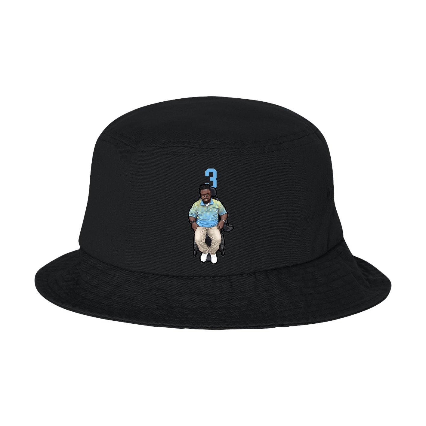 Bucket Cap — Number Top in Black