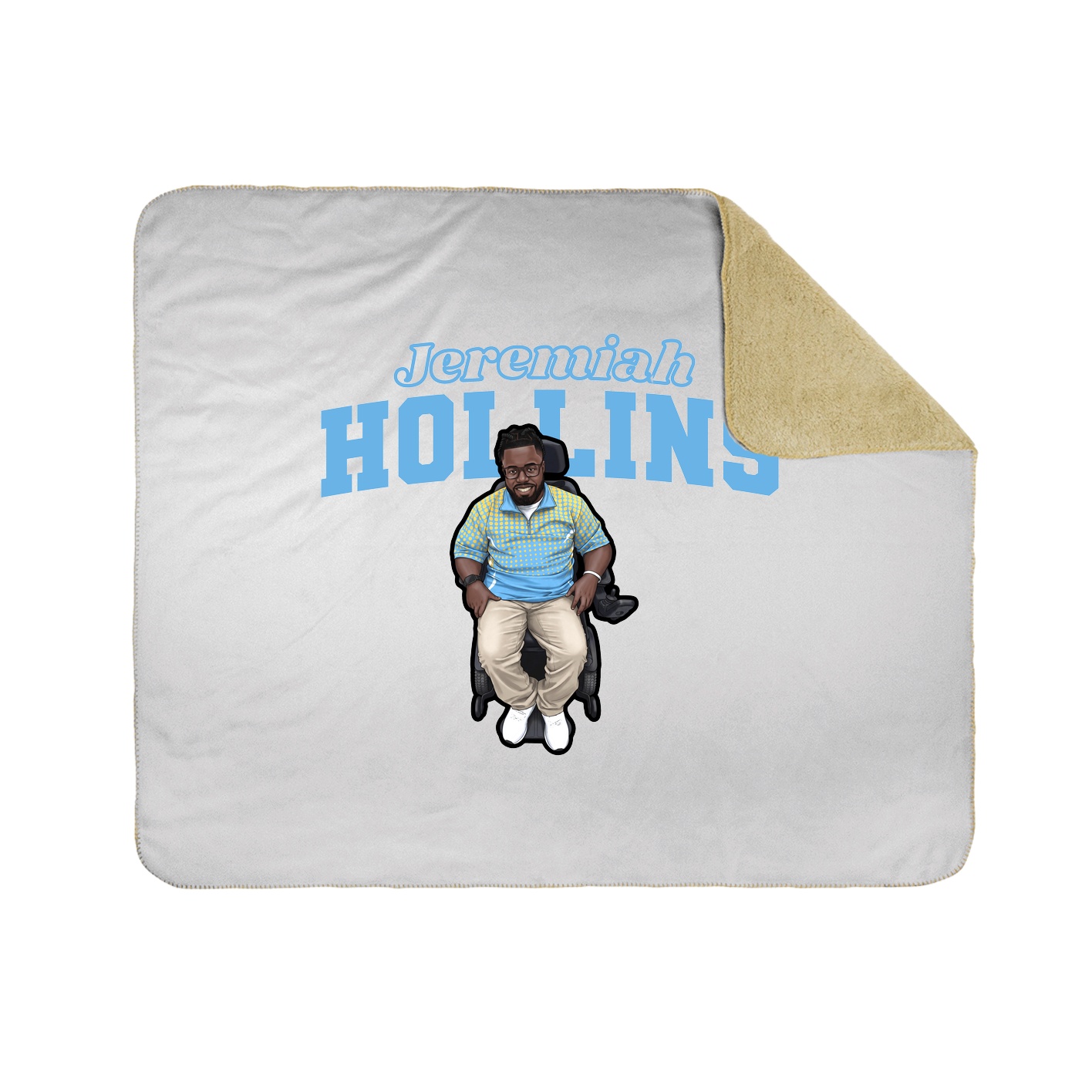 Throw Blanket — Name Arch in White