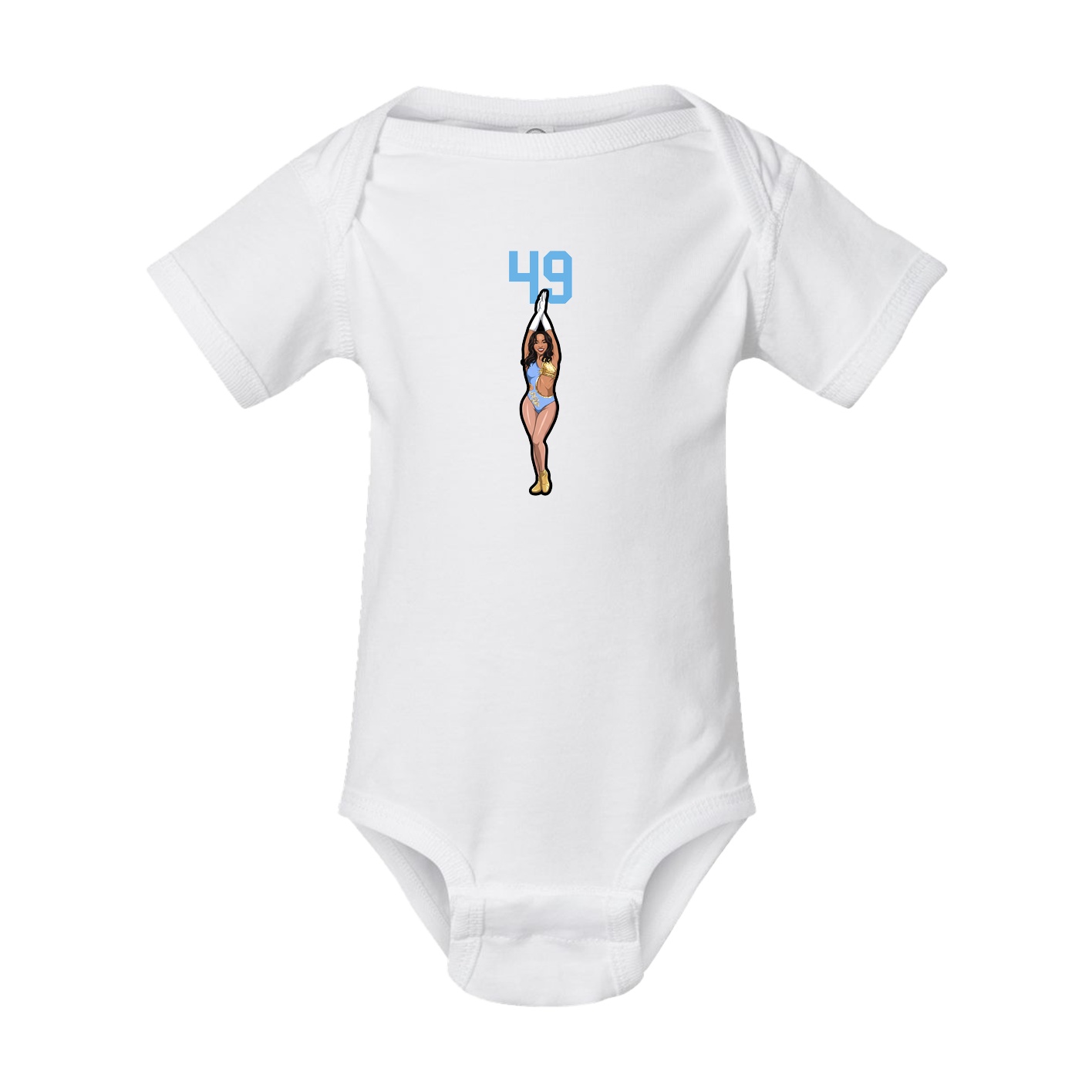 Baby Onesie — Number Top in White