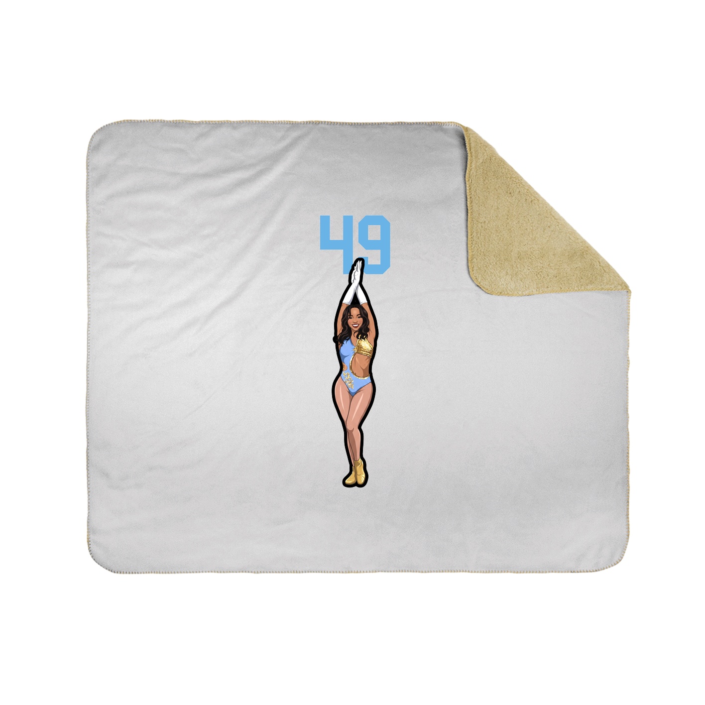 Throw Blanket — Number Top in White