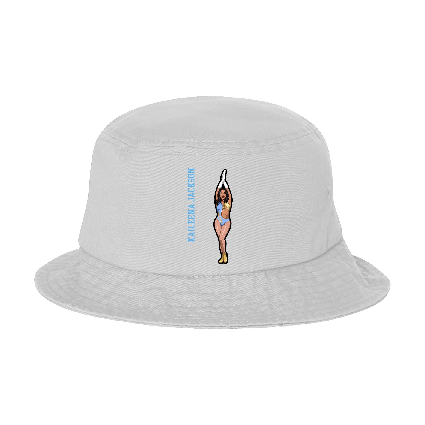 Bucket Cap — Name Vertical in White