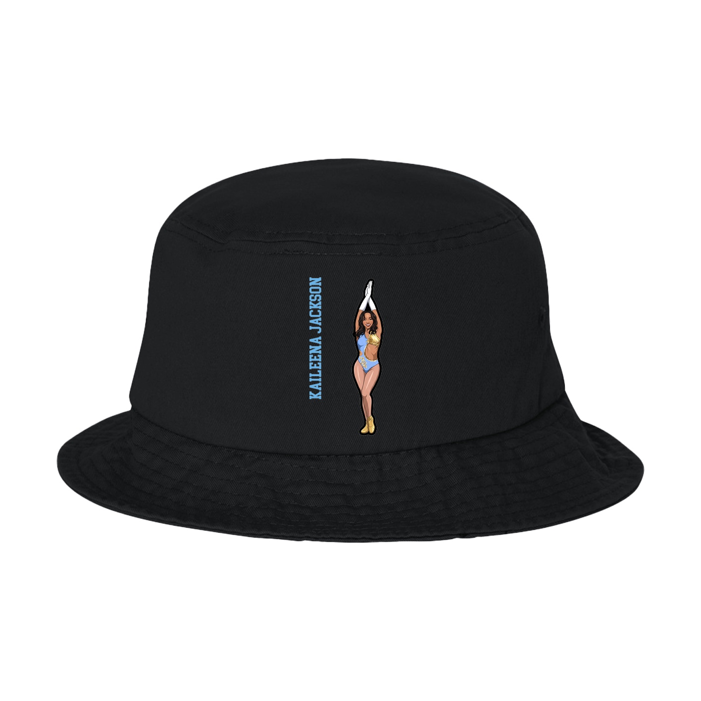 Bucket Cap — Name Vertical in Black