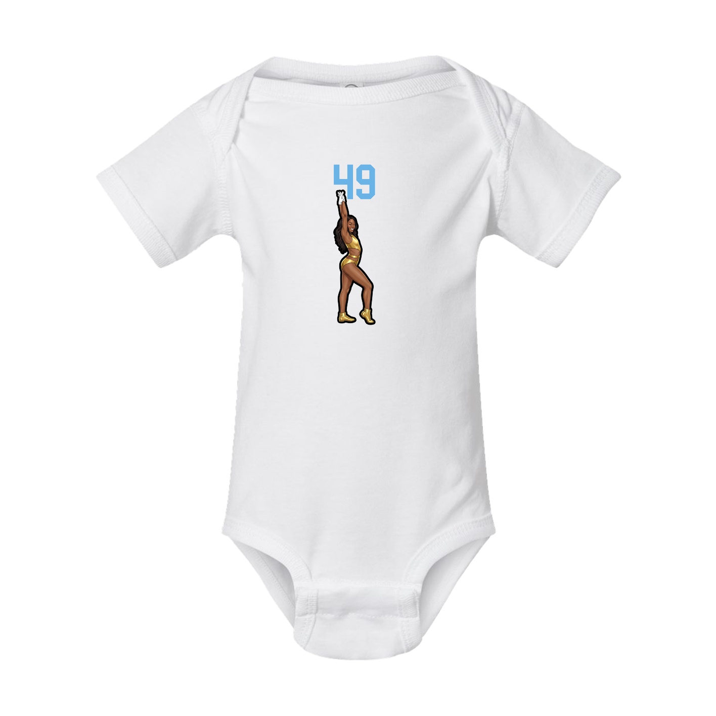 Baby Onesie — Number Top in White