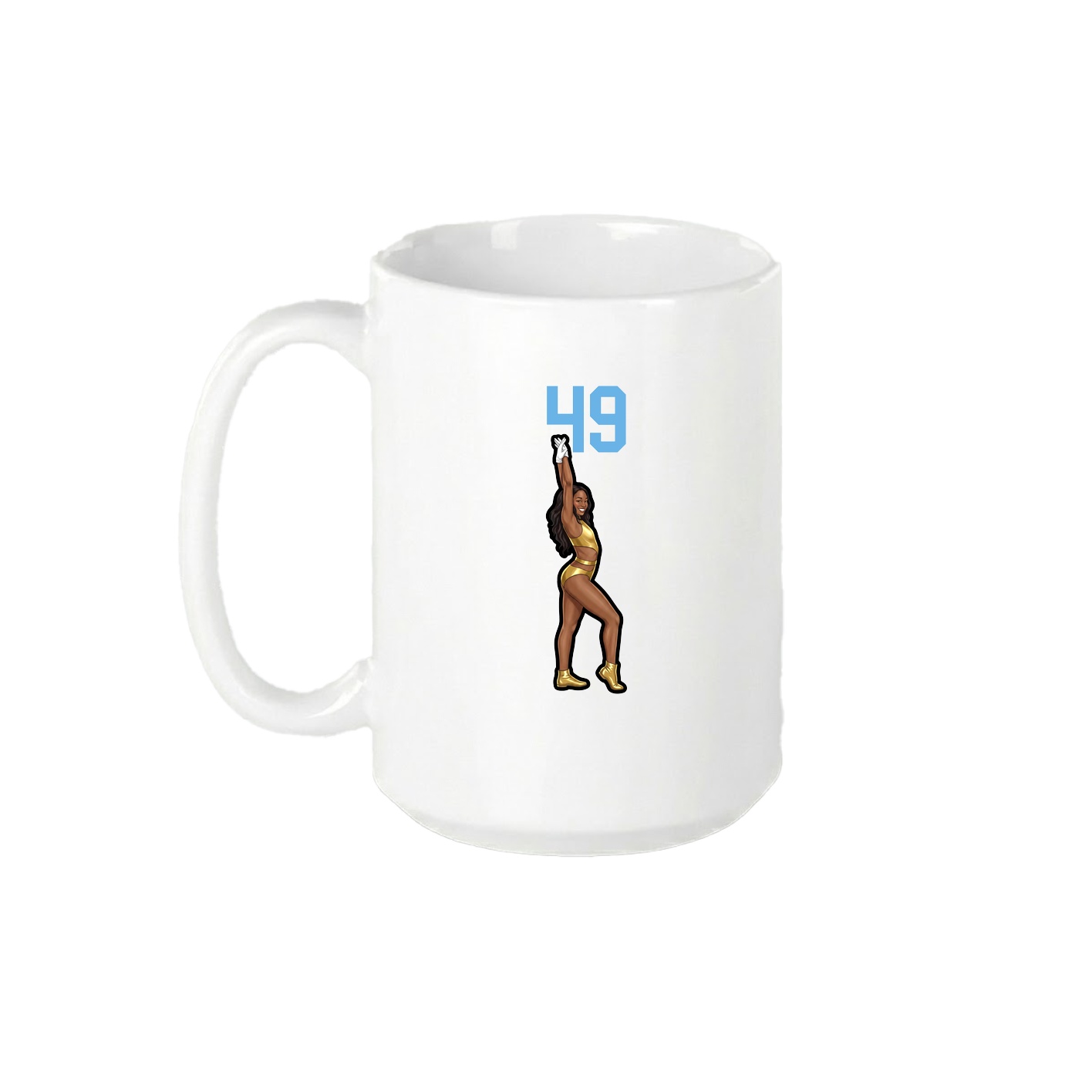 15oz Coffee Mug — Number Top in White