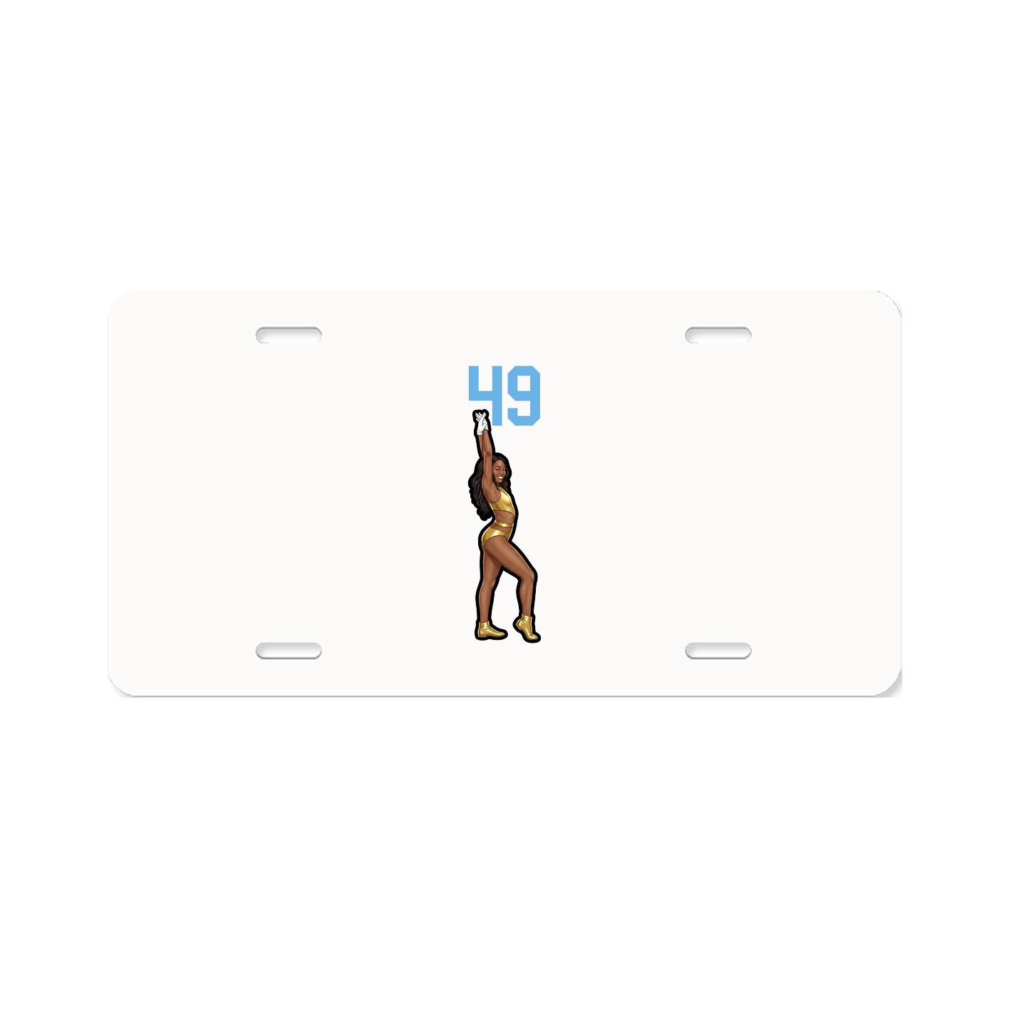 License Plate — Number Top in Classic