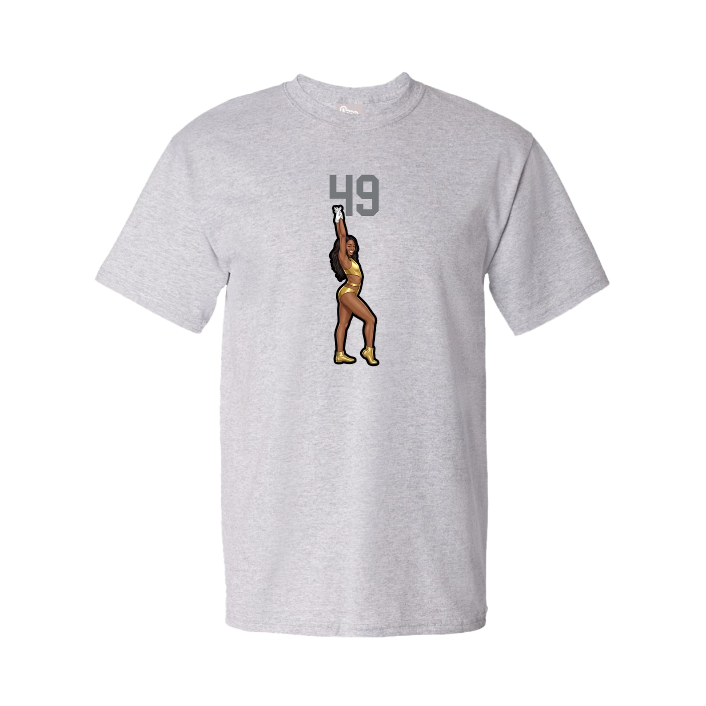 Youth Tee — Number Top in Grey