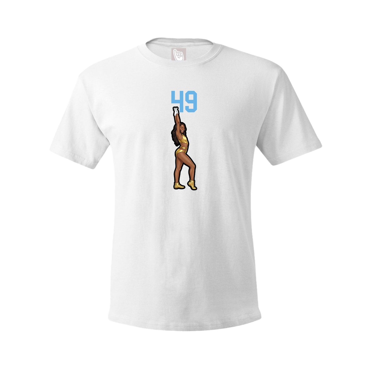 Youth Tee — Number Top in White
