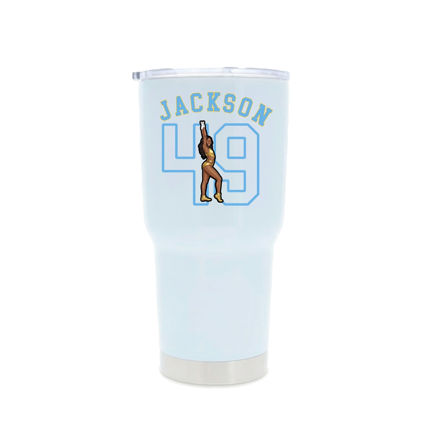 30oz Stainless Steel Tumbler — Shirsey Arch in White
