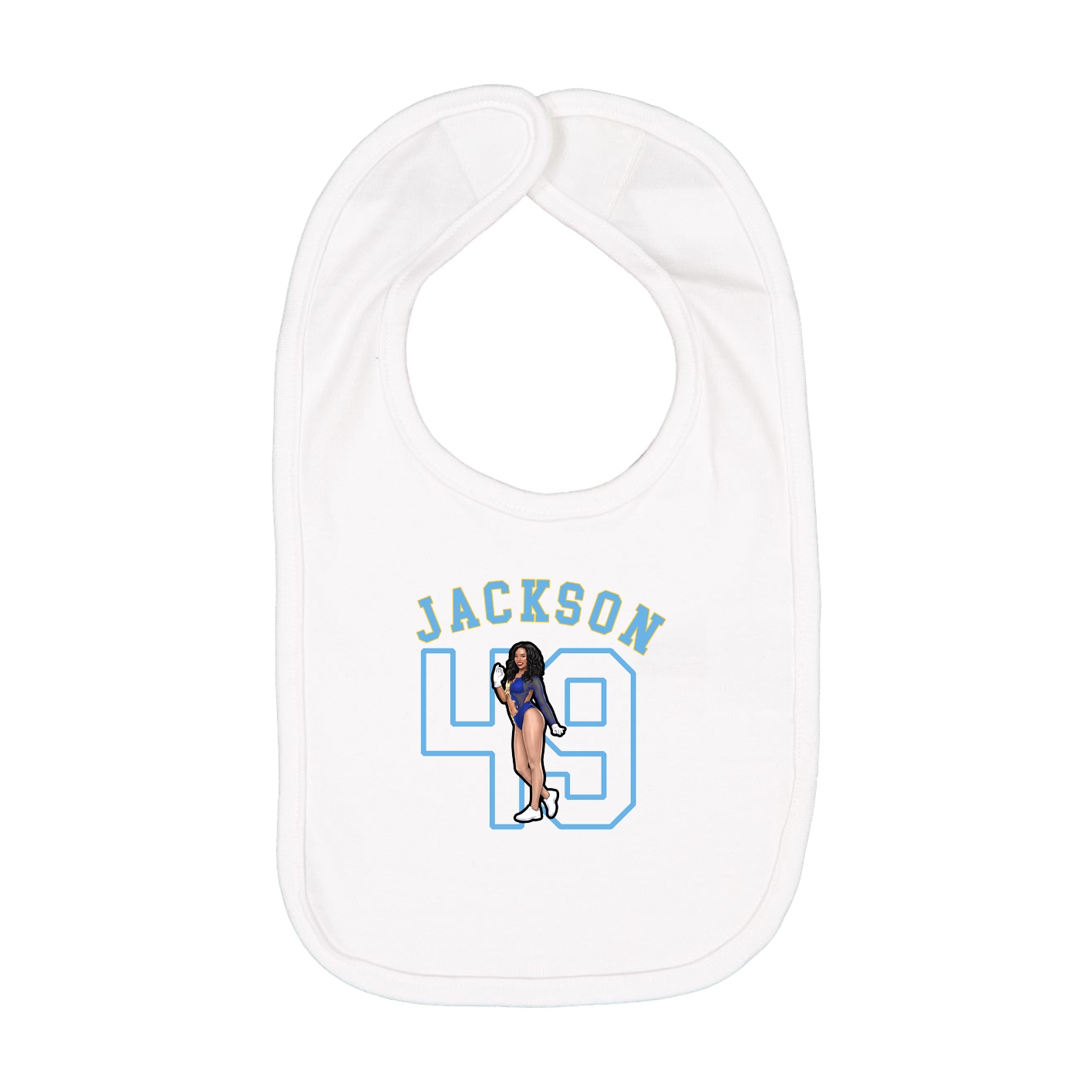 Infant Bib — Shirsey Arch in White