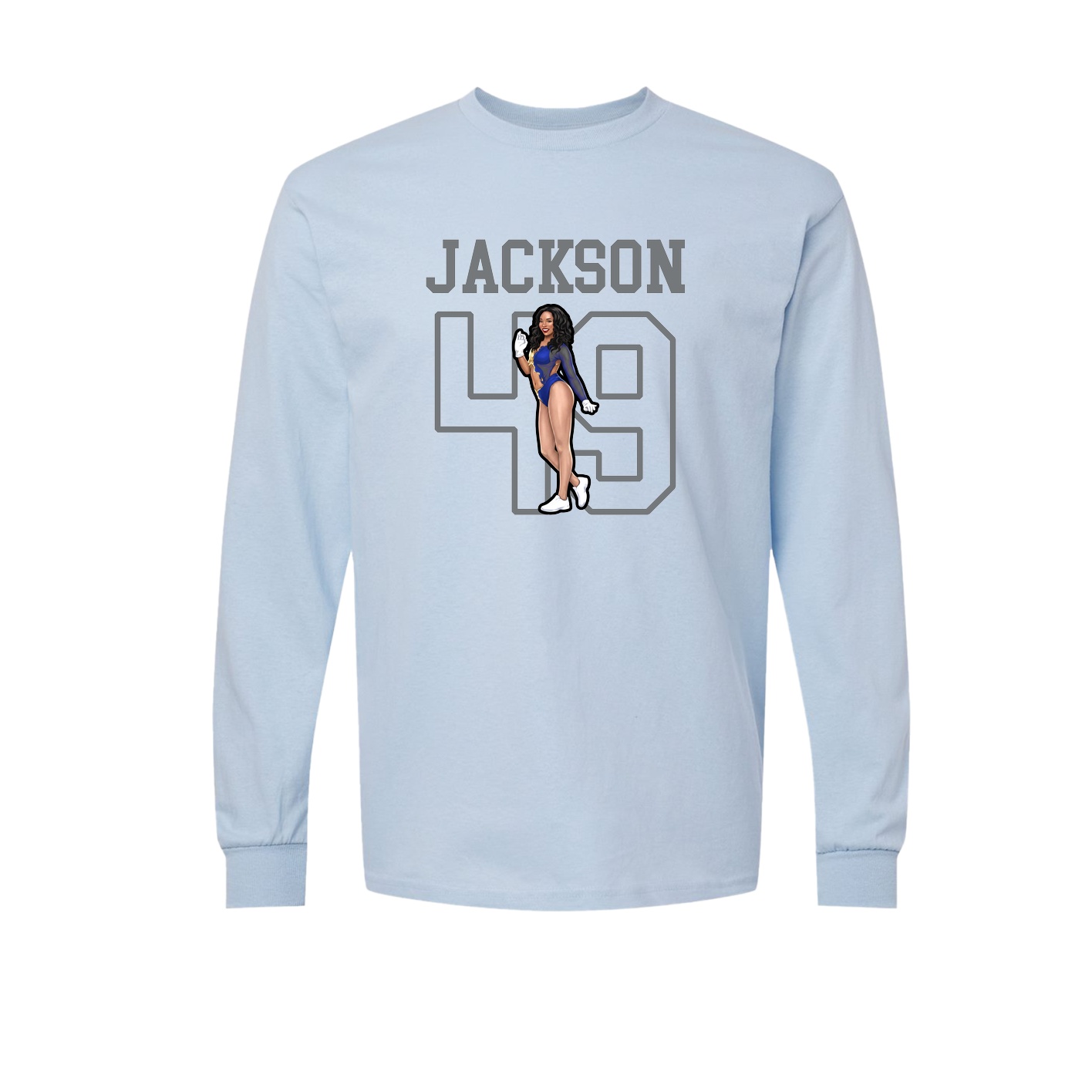 Long Sleeve Tee — Shirsey in Light Blue
