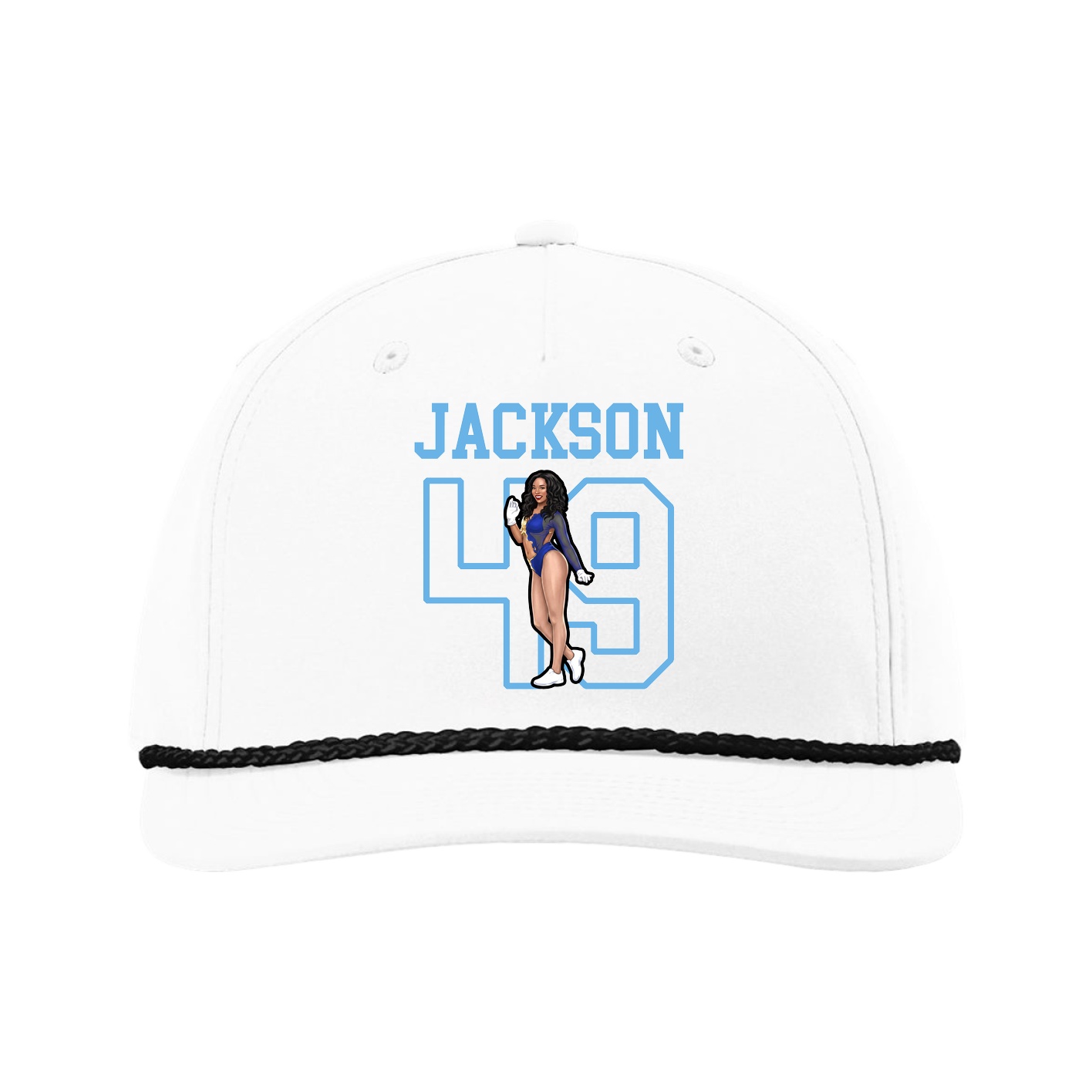 Five-Panel Classic Rope Cap — Shirsey in White