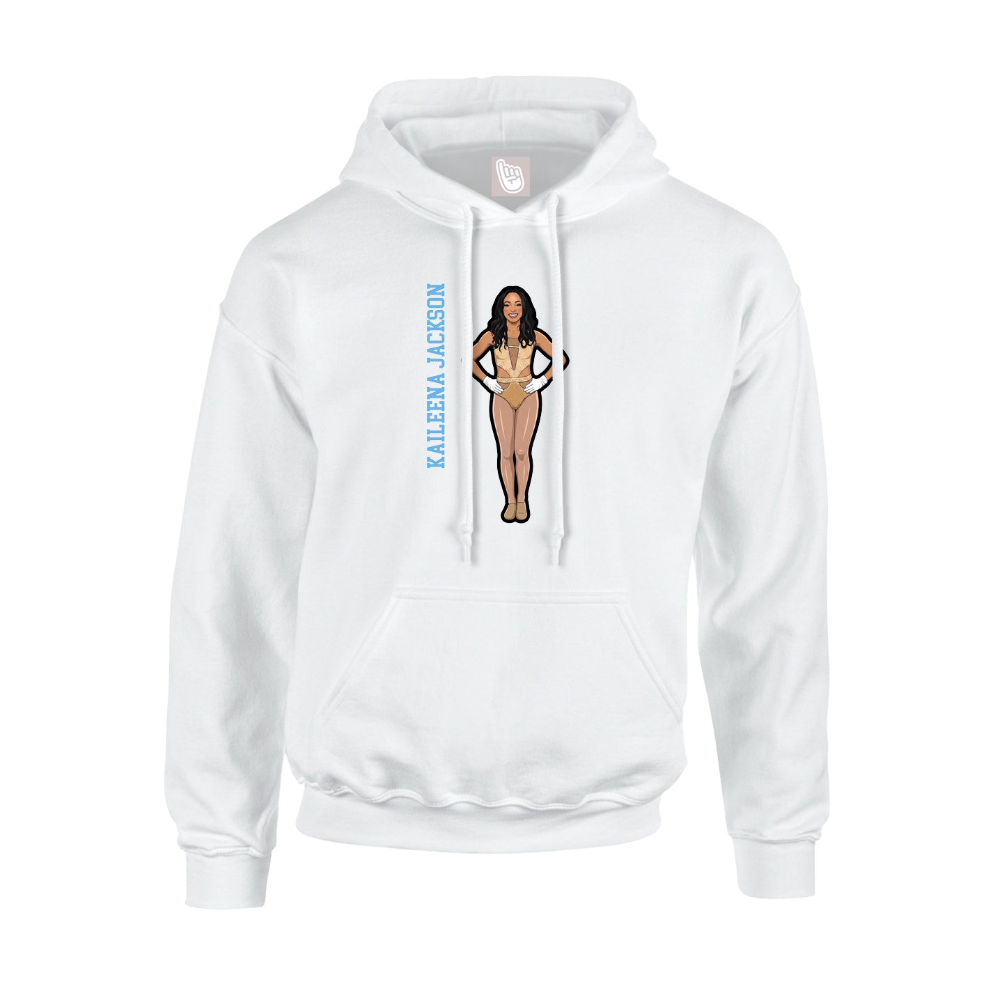 Hoodie — Name Vertical in White
