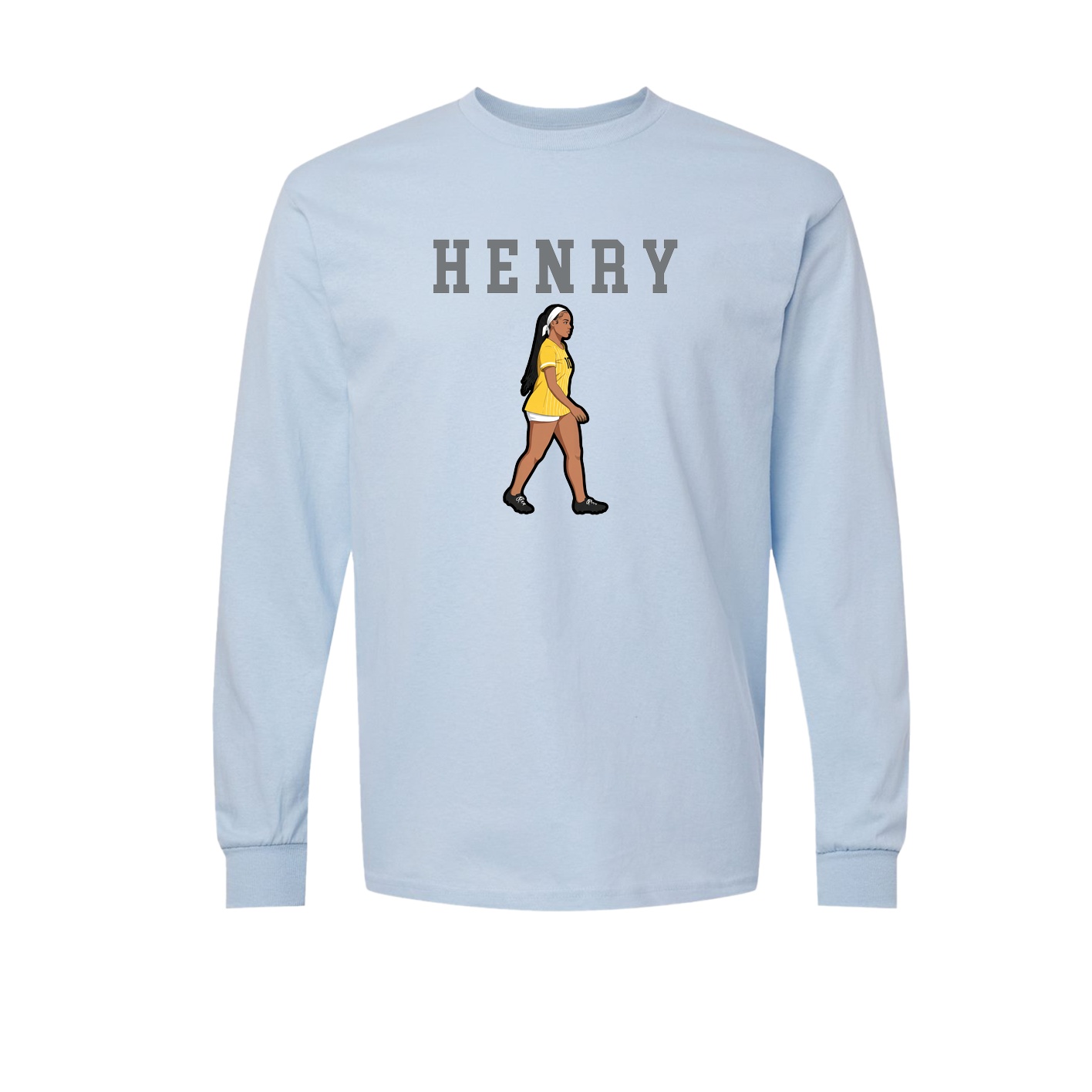 Long Sleeve Tee — Shirsey in Light Blue