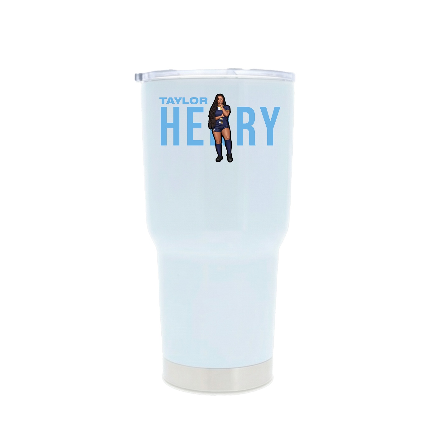 30oz Stainless Steel Tumbler — Player Name in White