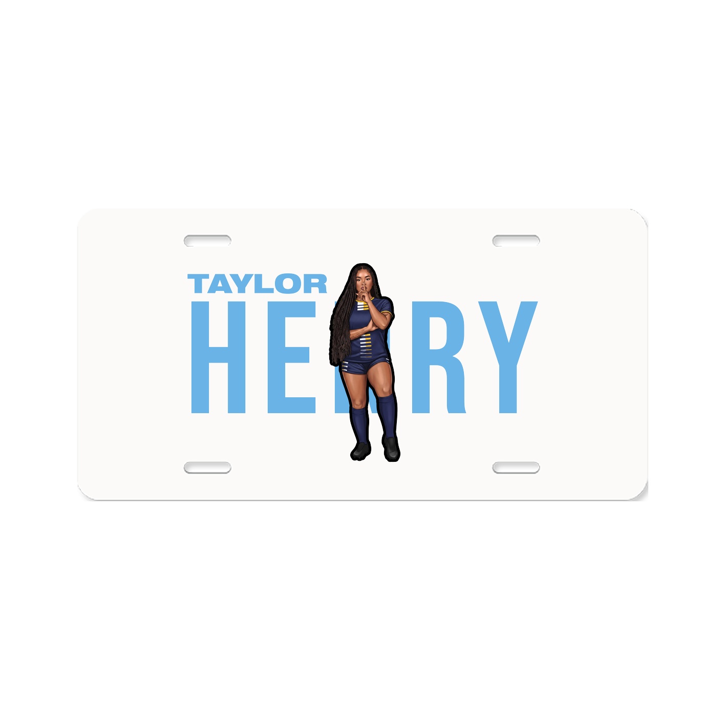 License Plate — Player Name in Classic