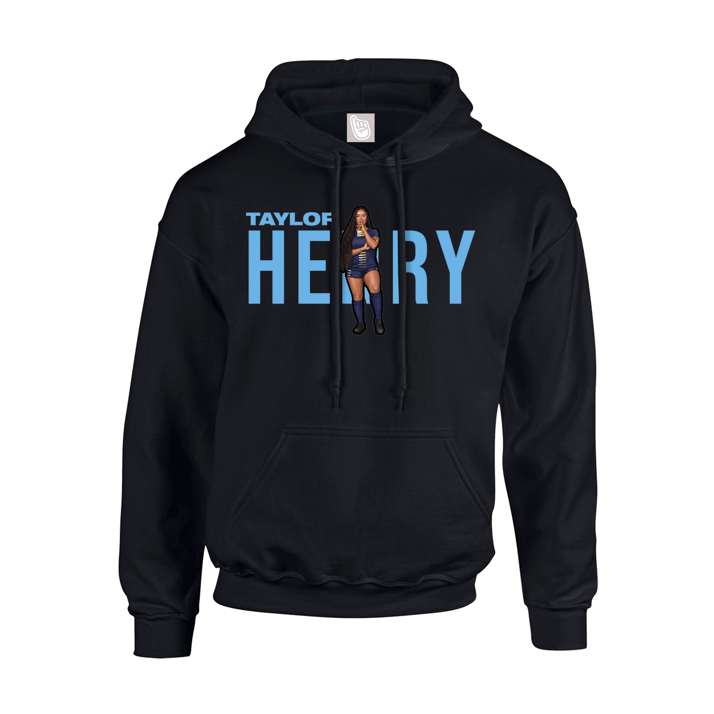 Youth Hoodie — Player Name in Black