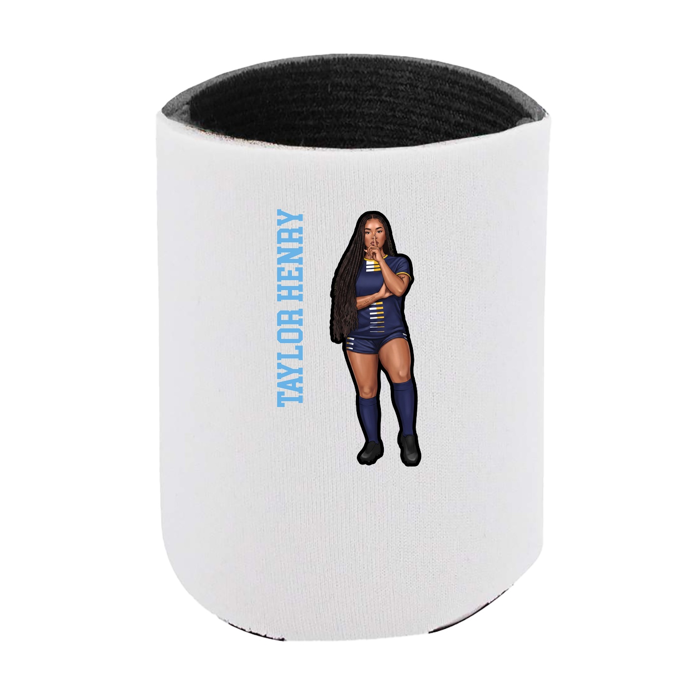 Can Holder — Name Vertical in White