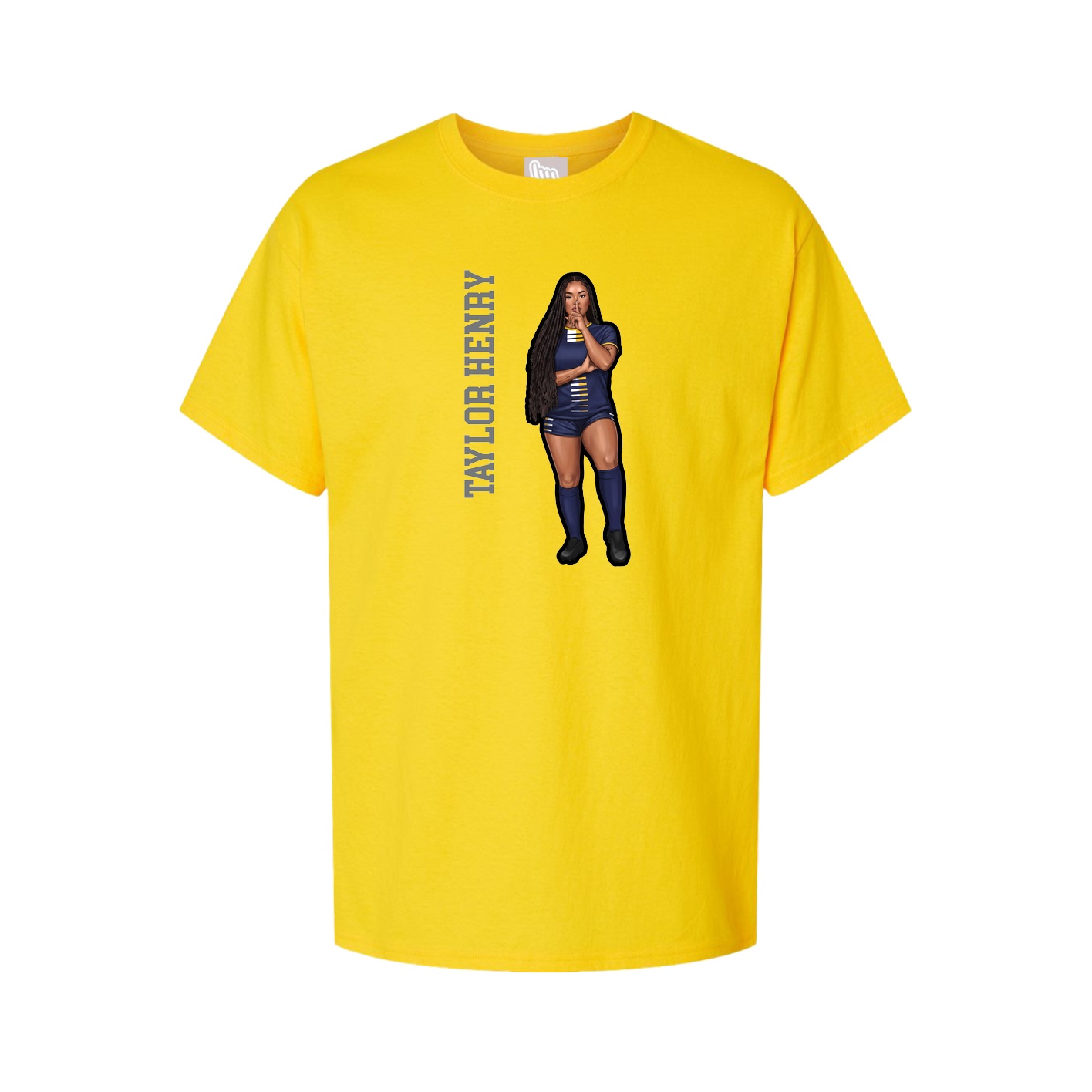 Tee — Name Vertical in Gold