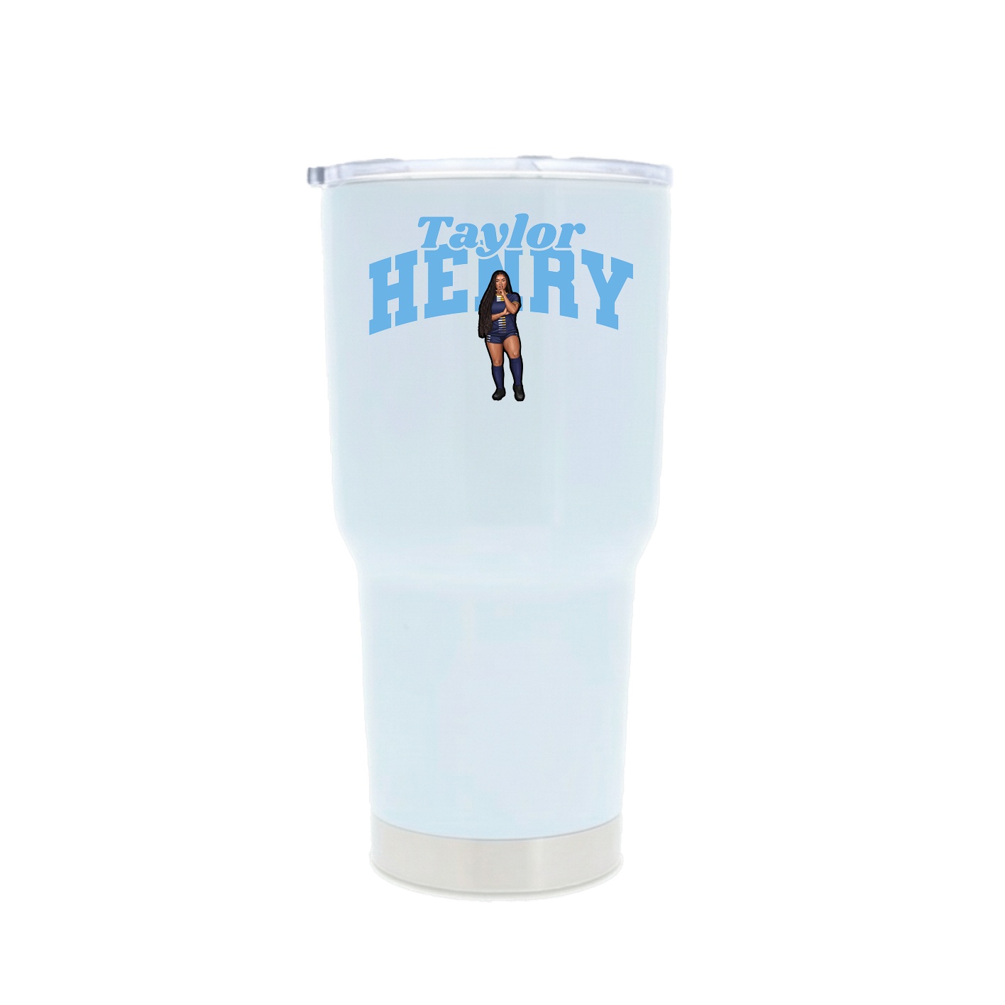 30oz Stainless Steel Tumbler — Signature Arch in White