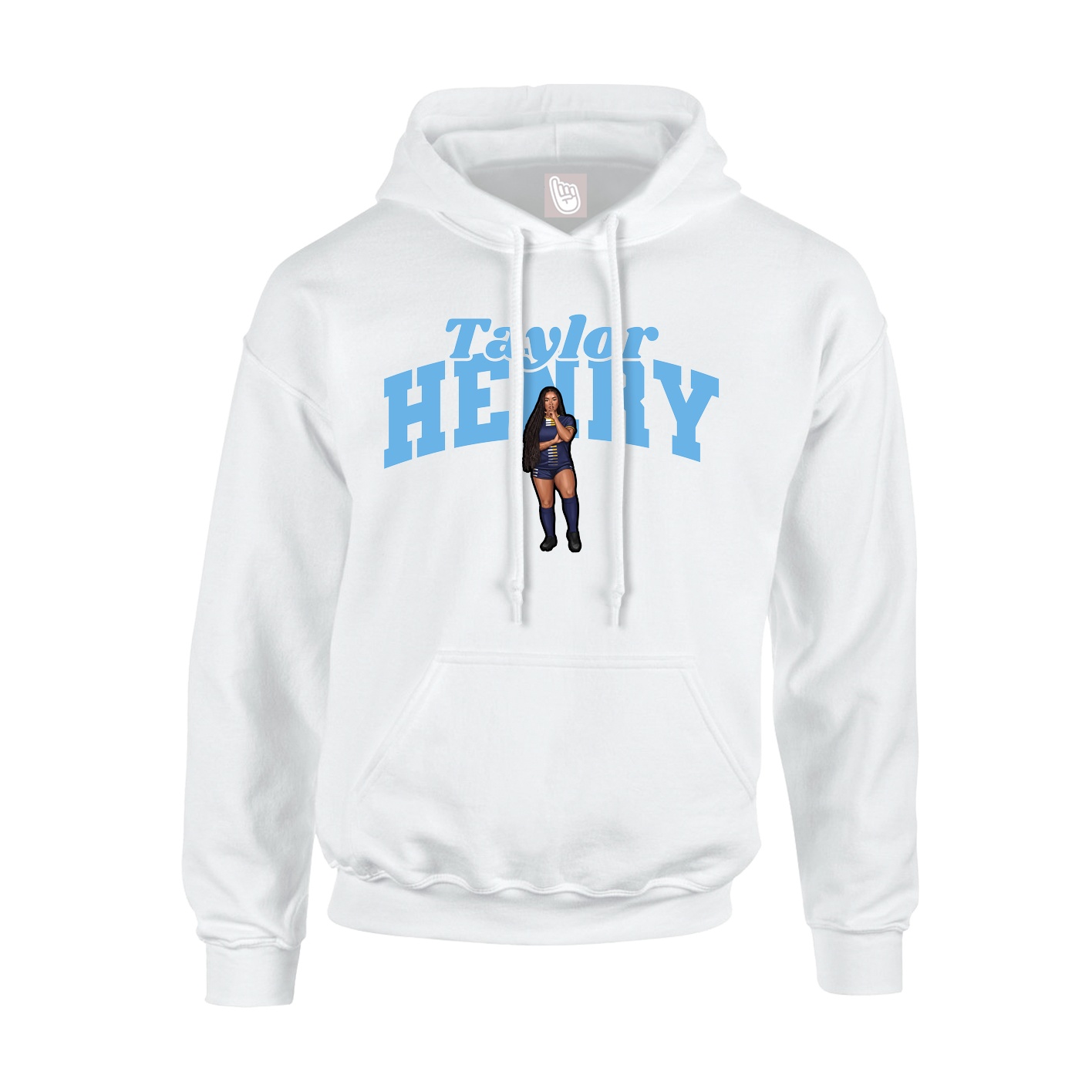 Youth Hoodie — Signature Arch in White