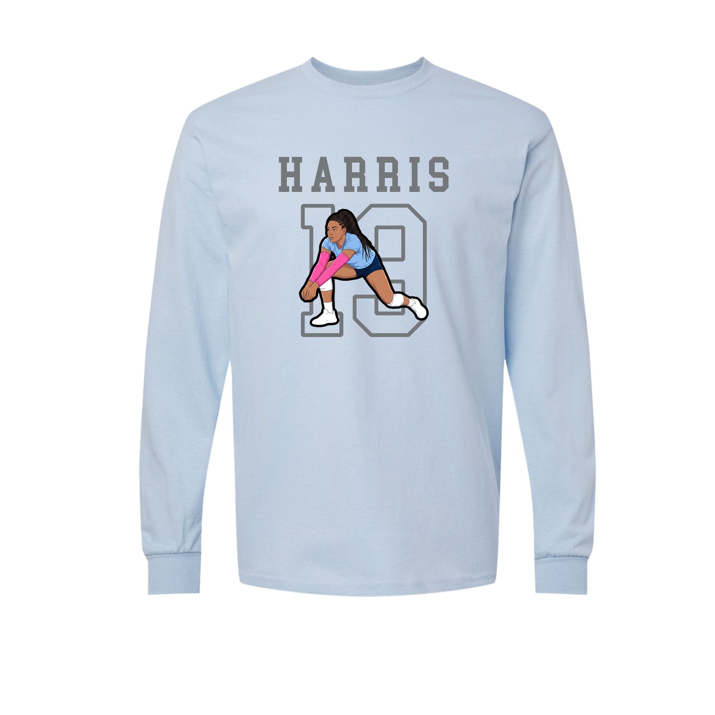 Long Sleeve Tee — Shirsey in Light Blue