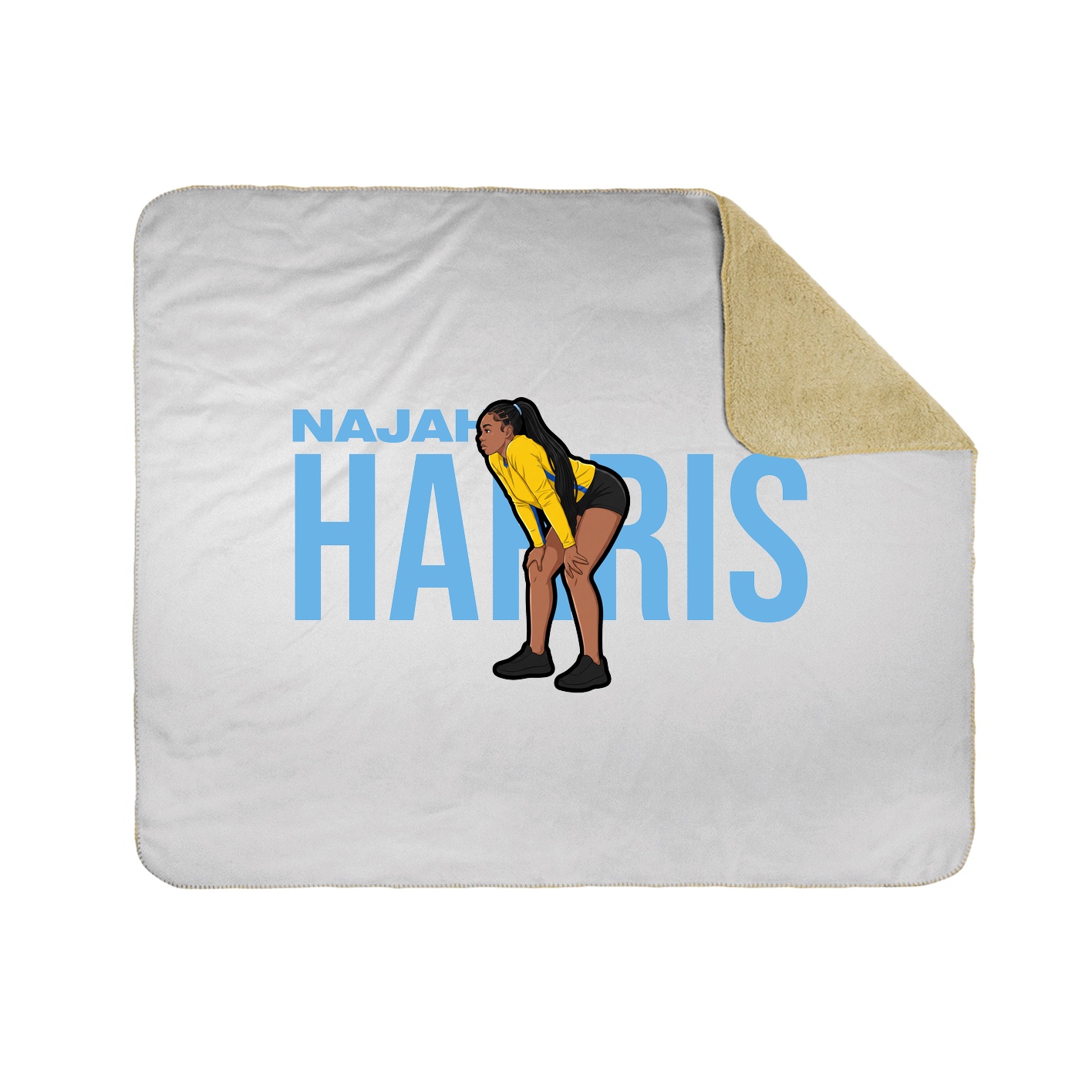 Throw Blanket — Player Name in White