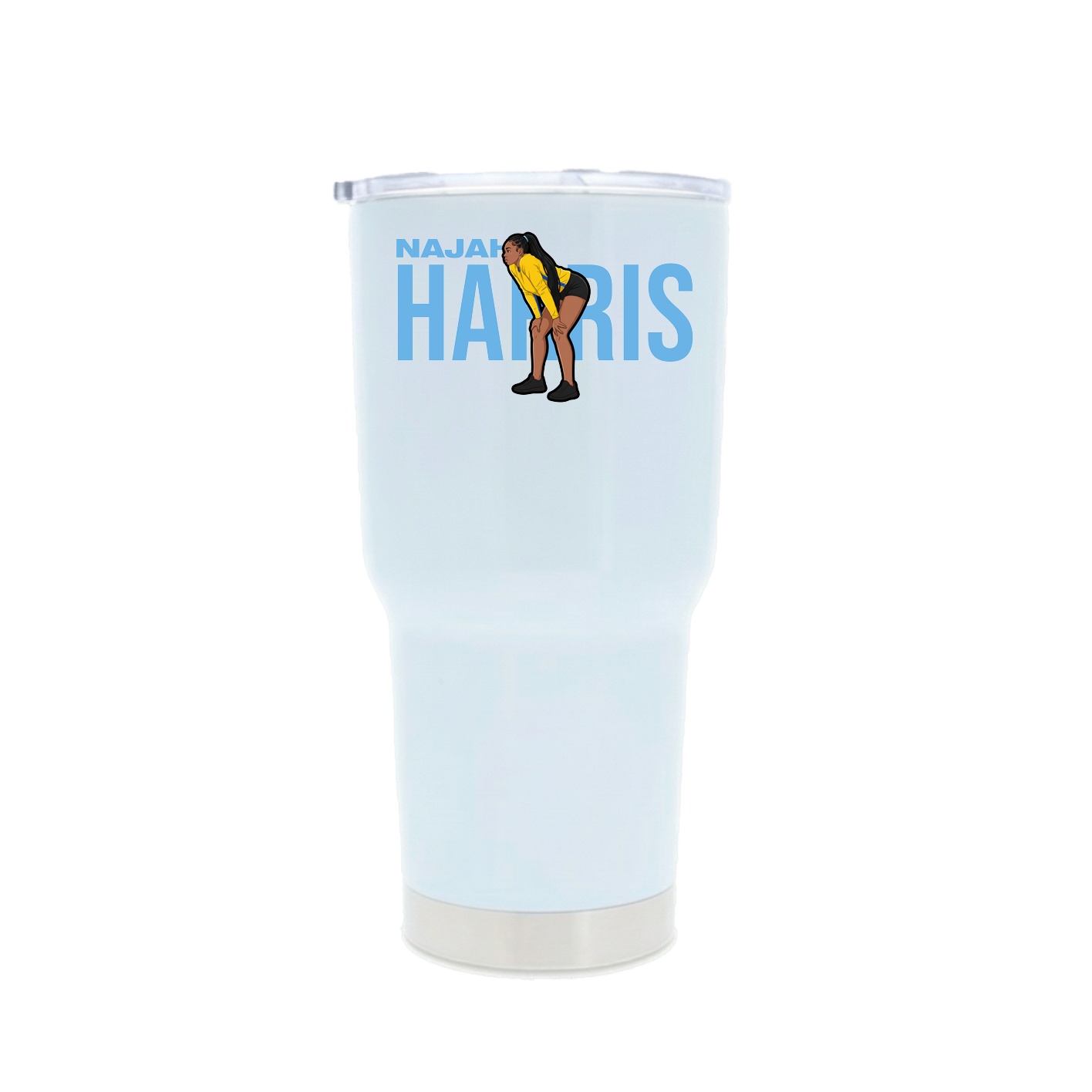 30oz Stainless Steel Tumbler — Player Name in White