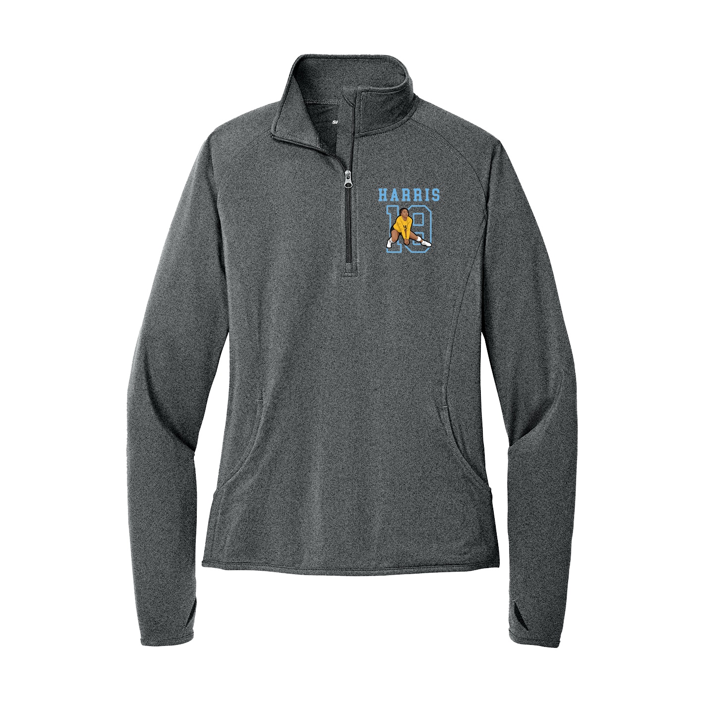 Women's Q-Zip Pullover — Shirsey in Grey