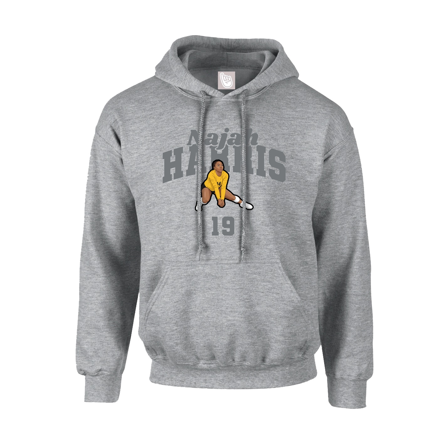 Youth Hoodie — Signature Arch in Grey