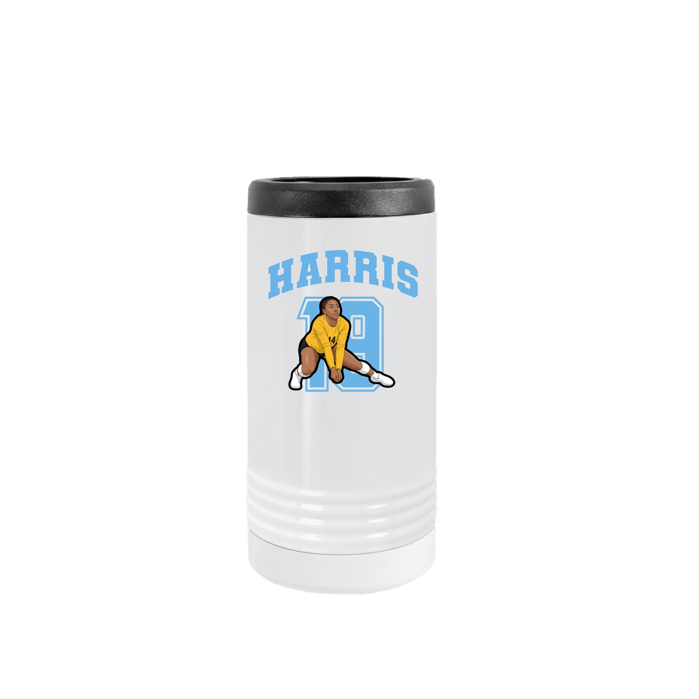Slim Beverage Holder — Number in White