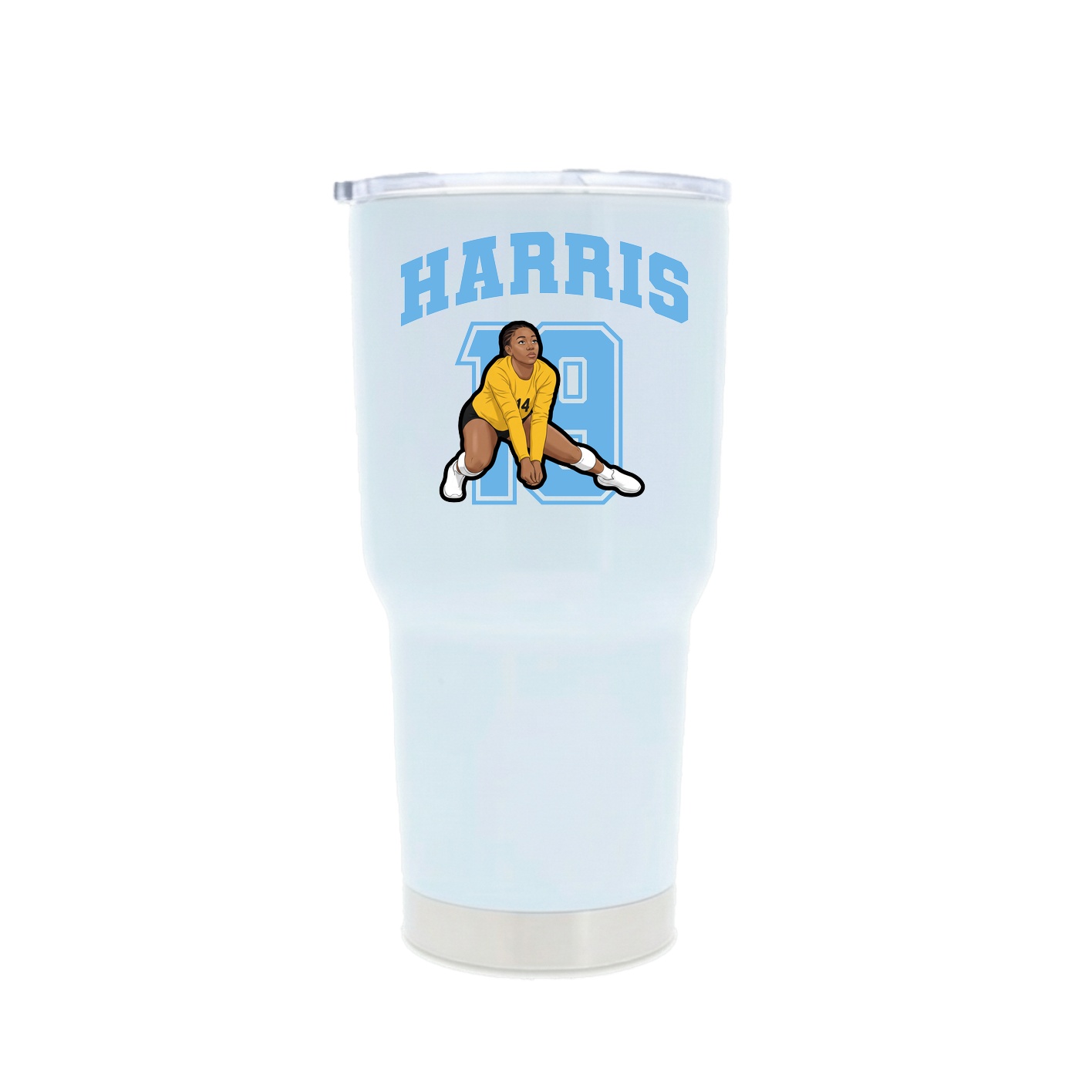 30oz Stainless Steel Tumbler — Number in White