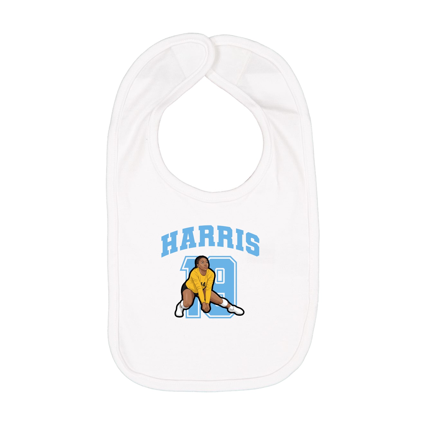 Infant Bib — Number in White