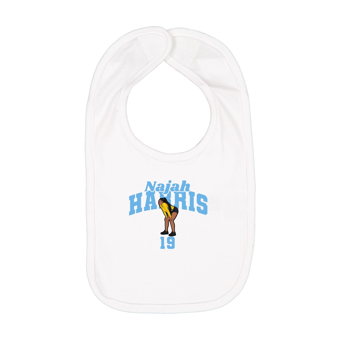 Infant Bib — Signature Arch in White