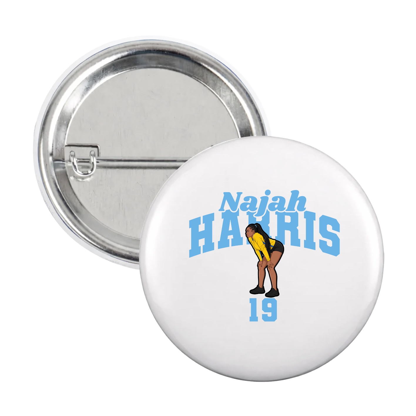 Game Day Button — Signature Arch in White