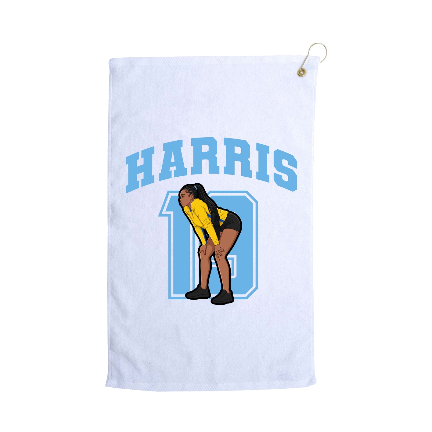 Golf Towel — Number in White