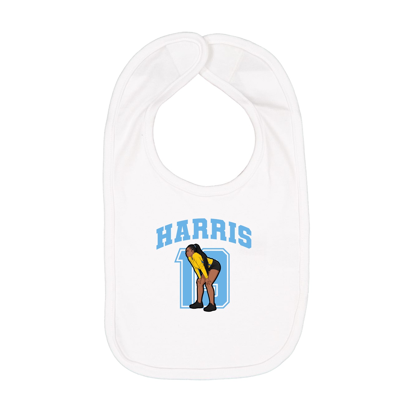 Infant Bib — Number in White
