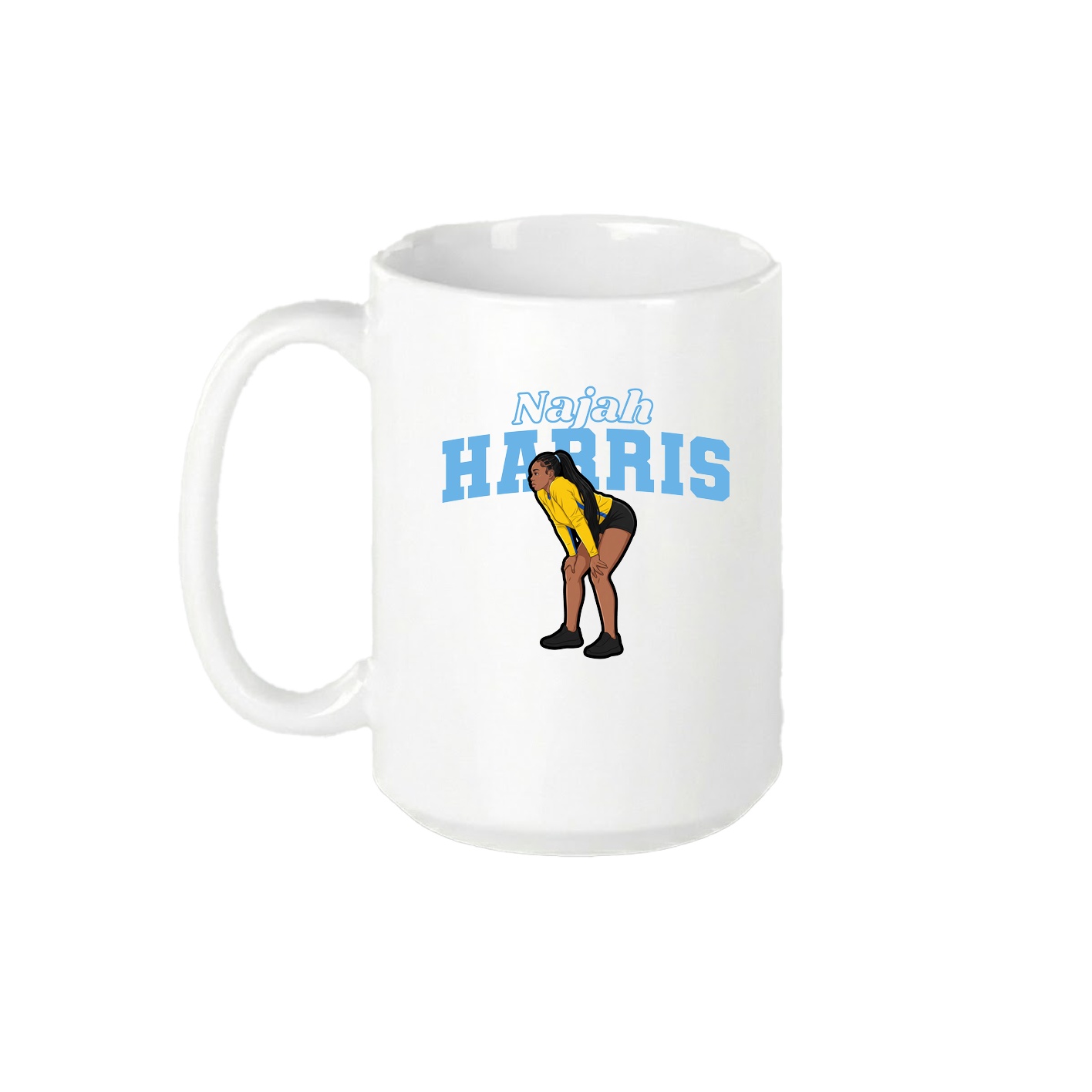 15oz Coffee Mug — Name Arch in White