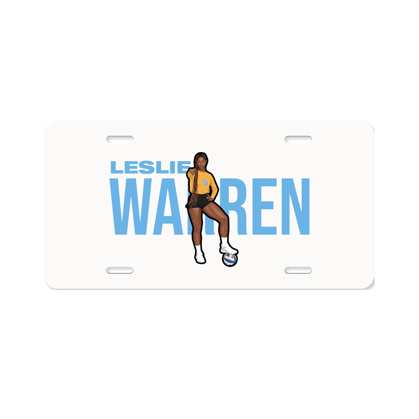 License Plate — Player Name in Classic