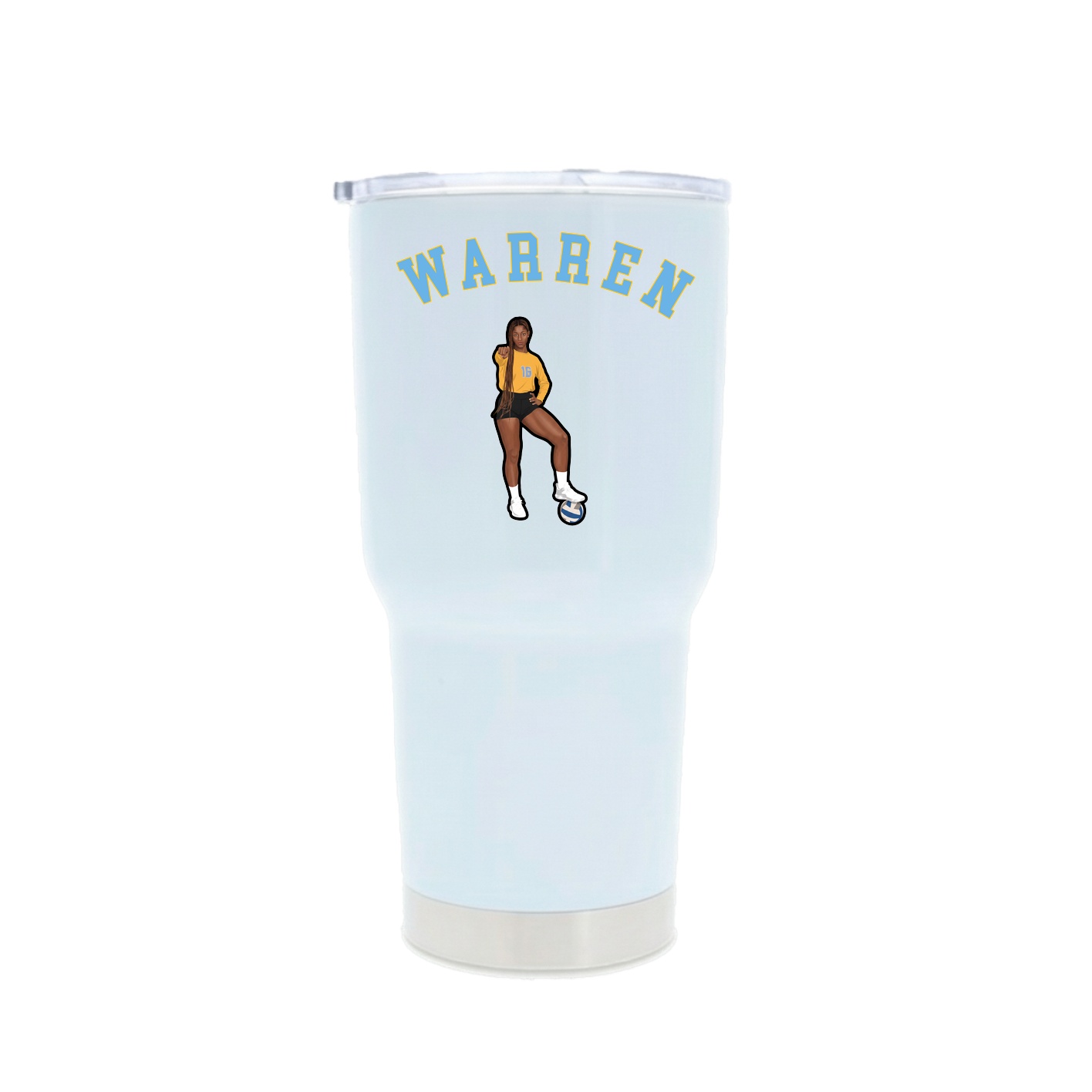 30oz Stainless Steel Tumbler — Shirsey Arch in White