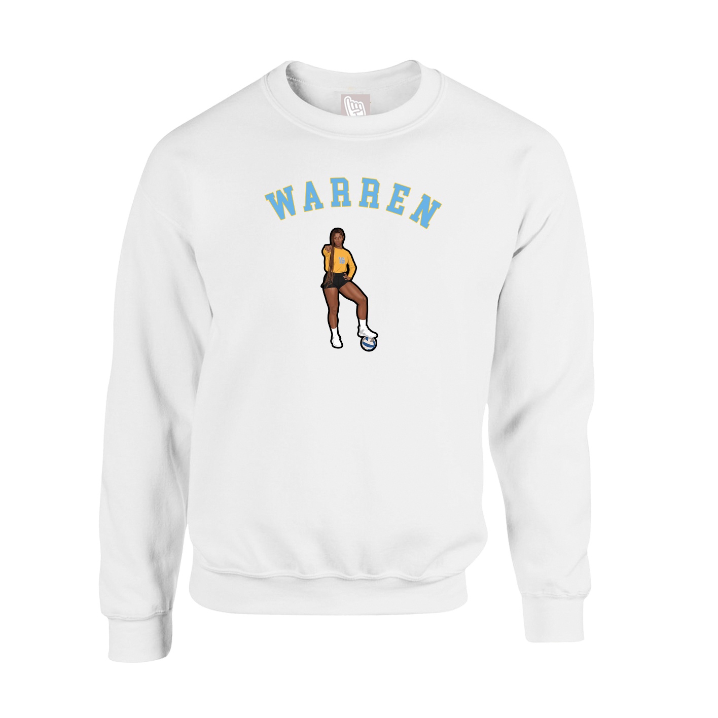 Fleece Crew — Shirsey Arch in White