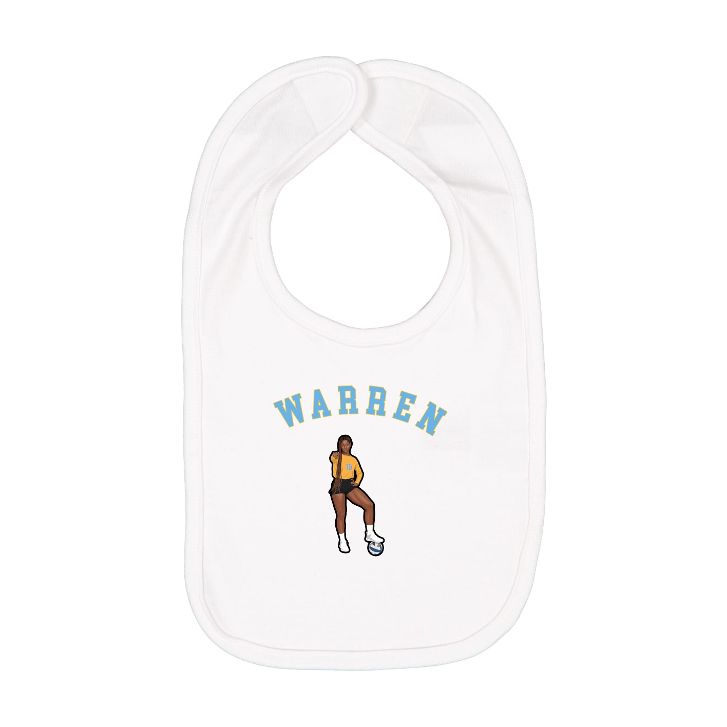 Infant Bib — Shirsey Arch in White