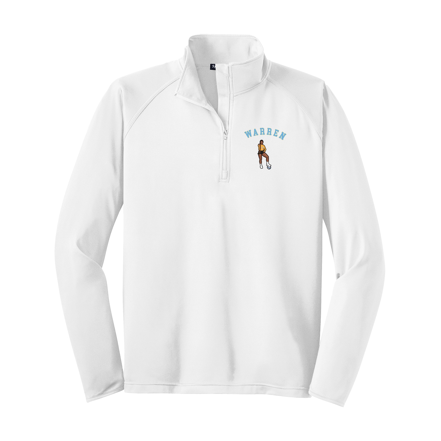 Q-Zip Pullover — Shirsey Arch in White