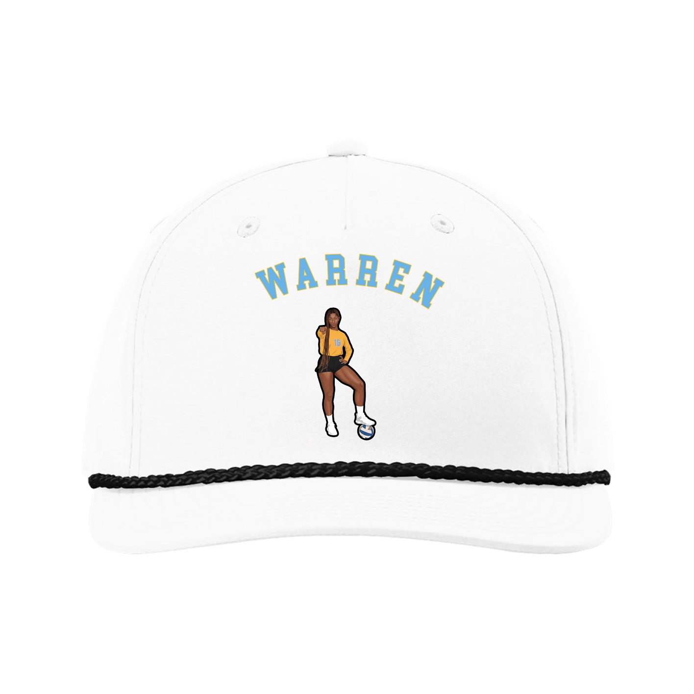 Five-Panel Classic Rope Cap — Shirsey Arch in White