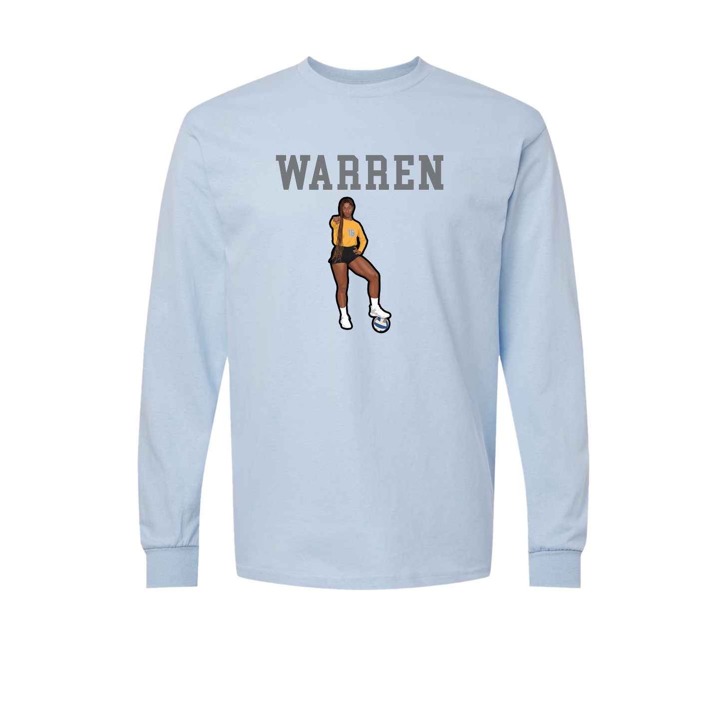 Long Sleeve Tee — Shirsey in Light Blue