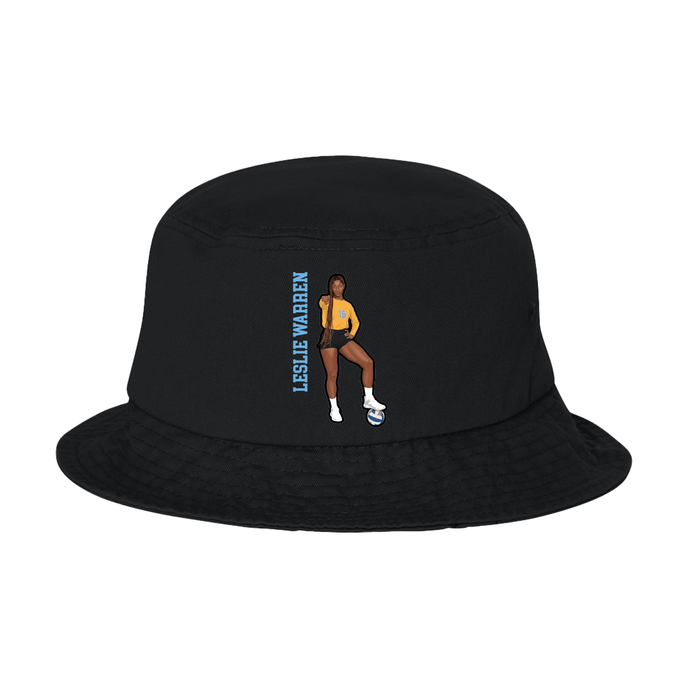 Bucket Cap — Name Vertical in Black