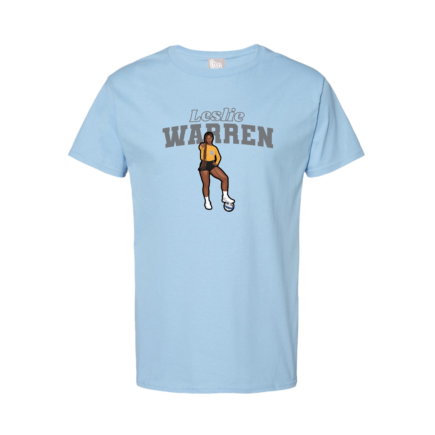 Youth Tee — Name Arch in Light Blue