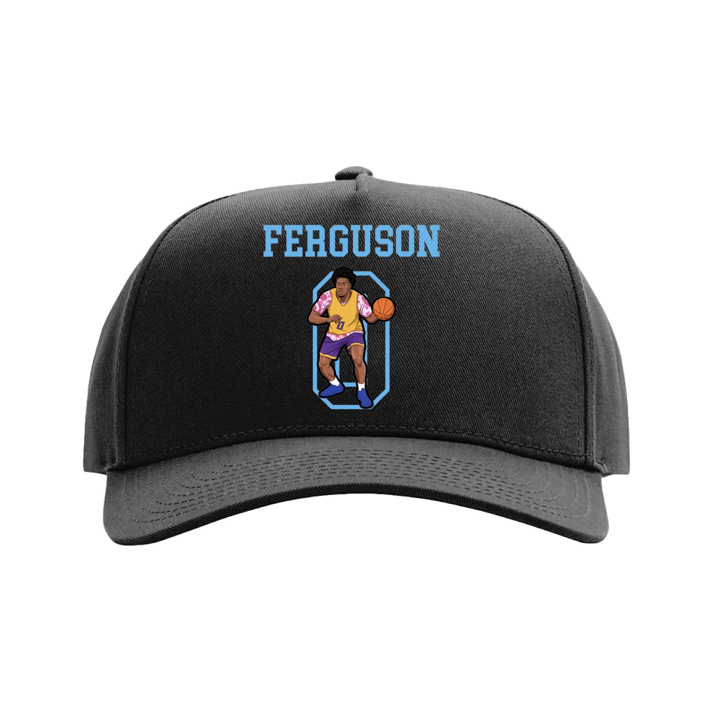 Full Fabric Five-Panel Champ Cap — Shirsey in Black